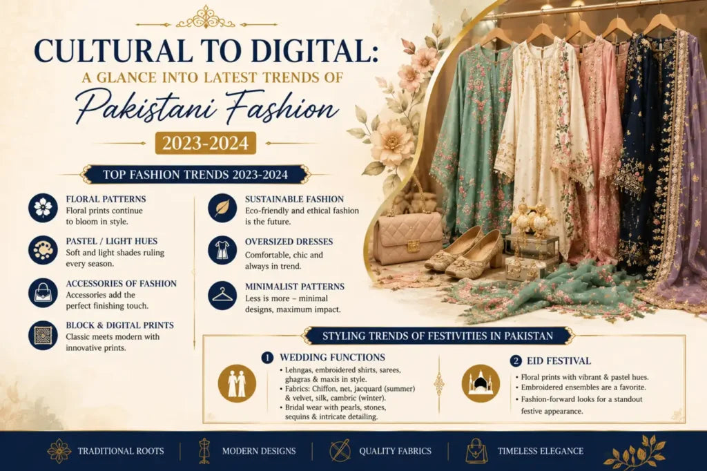 CULTURAL TO DIGITAL: A Glance into Latest Trends of Pakistani Fashion 2023-2024