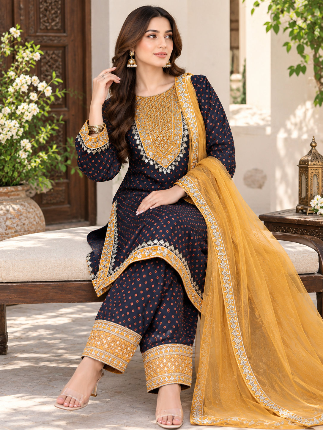 3-PC Silk-Viscose Stitched 01