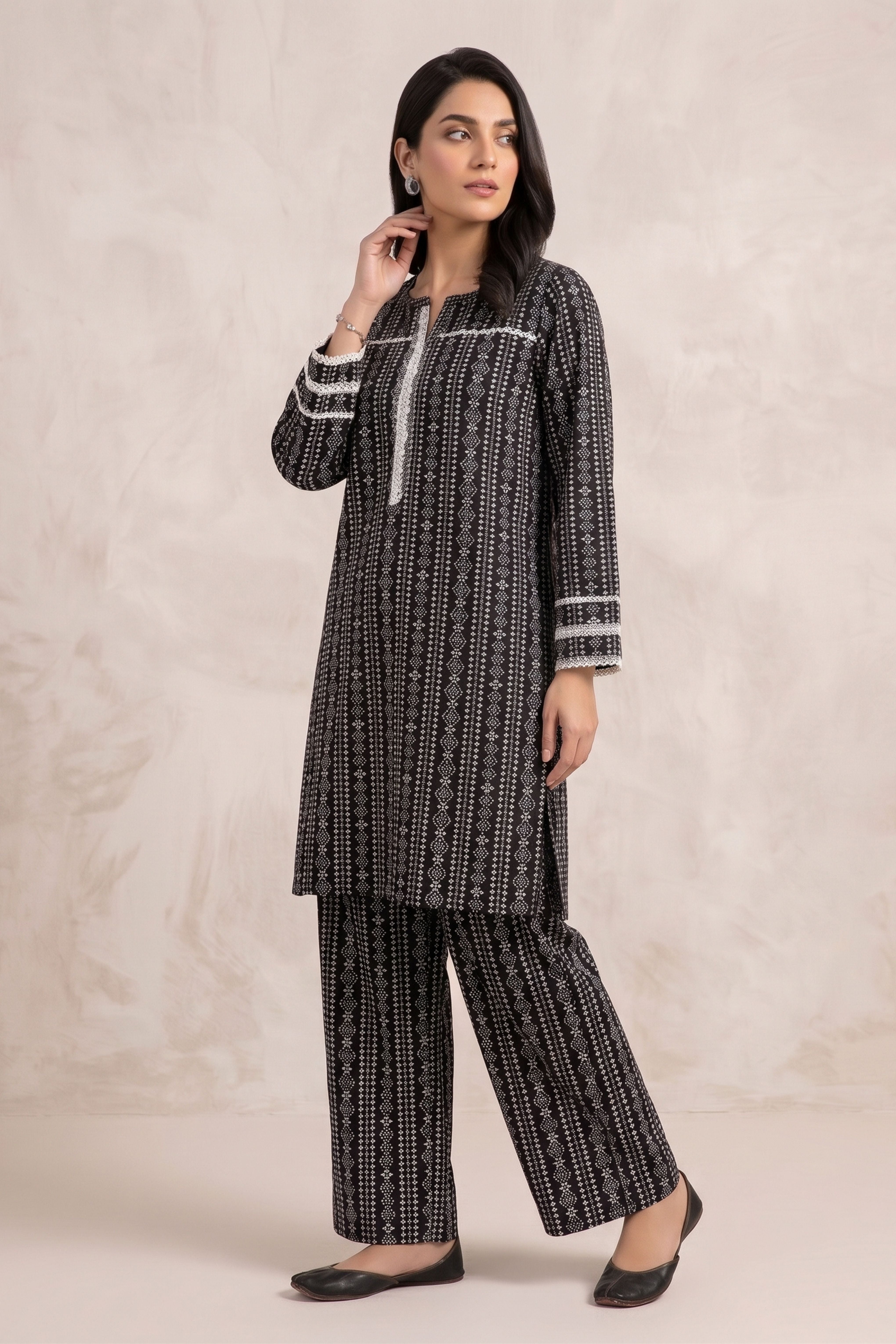 STITCHED PRINT CO-ORD SET 2PC