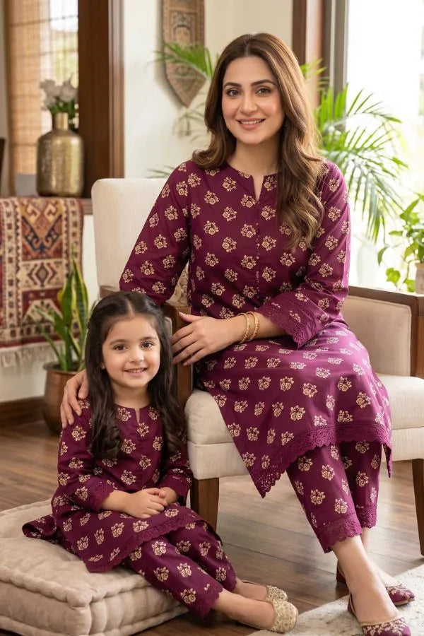 BLOCK PRINT LAWN RJ-01