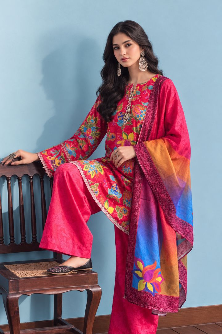 Print Fancy Embroidered Silk 02
