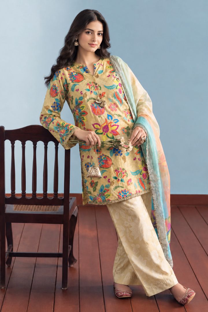 Print Fancy Embroidered Silk 04