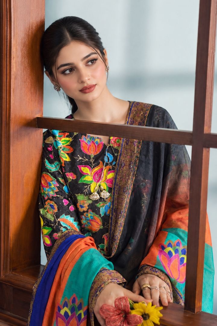 Print Fancy Embroidered Silk 03