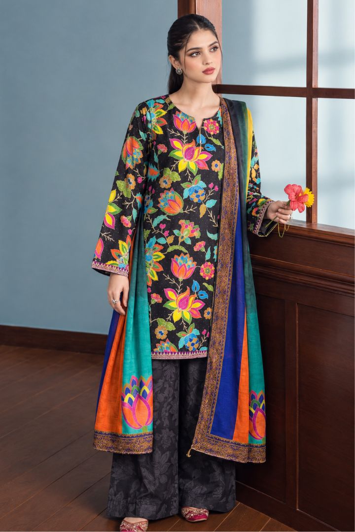 Print Fancy Embroidered Silk 03
